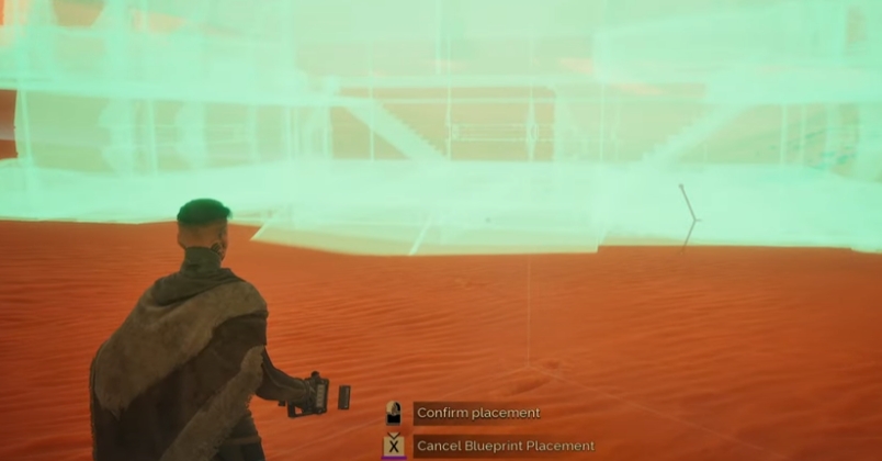 dune awakening confirm placement or cancel blueprint placement